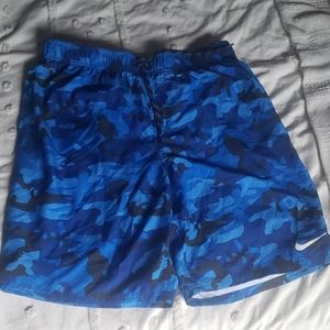 Nike blue swim shorts
